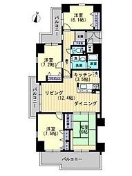 サーパス城見通り 4LDKの間取図画像