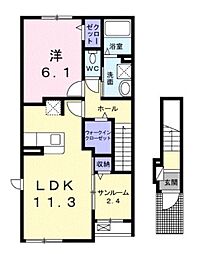 ベル・ヴィオラ3 1LDKの間取図画像