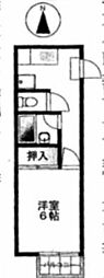 アーク・春日 1Kの間取図画像