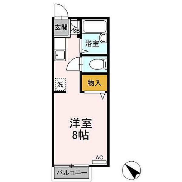 広島県福山市北本庄２丁目(賃貸アパート1R・2階・20.46㎡)の写真 その3