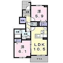 グランドソレーユ　3 102 ｜ 大分県宇佐市大字四日市34番1号（賃貸アパート2LDK・1階・53.95㎡） その2