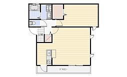 グラシアス 1LDKの間取図画像