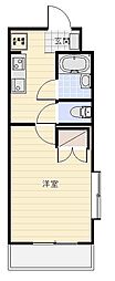 マンションローザンヌ6 1Kの間取図画像