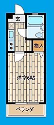 コーポナミキ 1Kの間取図画像