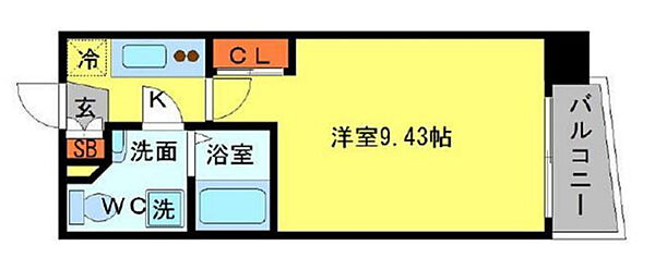 大阪府大阪市北区本庄東2丁目(賃貸マンション1K・9階・25.37㎡)の写真 その2