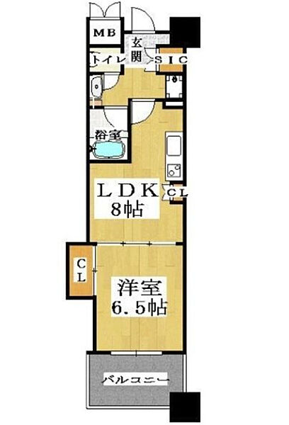 大阪府大阪市中央区島之内2丁目(賃貸マンション1LDK・10階・34.96㎡)の写真 その2