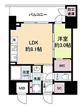 大阪府大阪市浪速区桜川1丁目1-16（賃貸マンション1LDK・13階・45.30㎡） その2