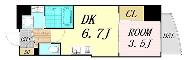 SERENiTE堺筋本町SUD ｜大阪府大阪市中央区北久宝寺町2丁目(賃貸マンション1DK・14階・27.54㎡)の写真 その2