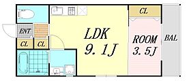 La vita 新北野  ｜ 大阪府大阪市淀川区新北野2丁目（賃貸アパート1LDK・2階・30.40㎡） その2