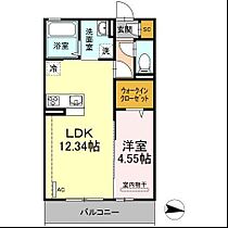 D-room道 205 ｜ 佐賀県佐賀市木原2丁目（賃貸アパート1LDK・2階・41.29㎡） その2