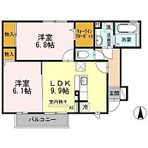 フローラII番館 103 ｜ 佐賀県佐賀市高木瀬西4丁目（賃貸アパート2LDK・1階・52.92㎡） その2