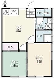 KMコーポ 2DKの間取図画像