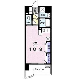 アクアルーチェ ワンルームの間取図画像