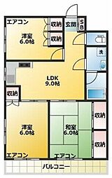メゾン本庄 3LDKの間取図画像