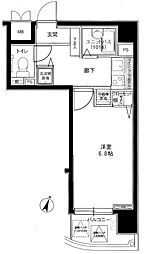 メインステージ西麻布2 1Kの間取図画像