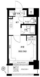 メインステージ門前仲町 1Kの間取図画像