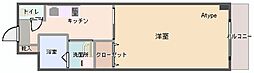 ヴィラほった2 1Kの間取図画像