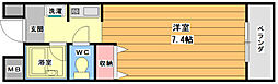 PAL千里山 1Kの間取図画像