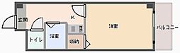 プチフラット千里山 1Kの間取図画像