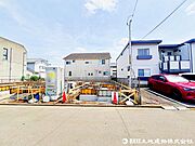 【外観】完成が待ち遠しい、こだわりが詰まった戸建て。