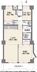 ルネ東久留米B棟 2SLDKの間取図画像
