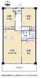 新松戸ファミールハイツ 3LDKの間取図画像