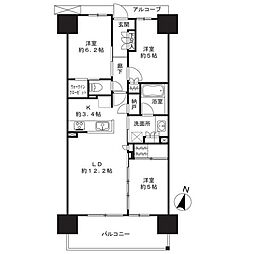 オハナ柏たなかパークフロント 3LDKの間取図画像