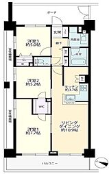 グーディッシュ北小金 3LDKの間取図画像