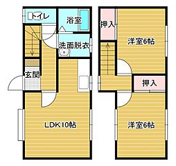 スクエアパークアパートメント1 2LDKの間取図画像