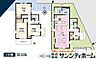 間取り：リビングを中心とした、ご家族がゆったりと寛げる住まい。収納も豊富です！