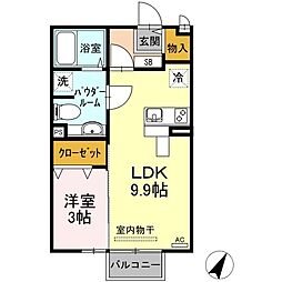 ミ・エスパシオ 1LDKの間取図画像
