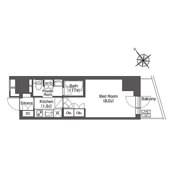 コンフォリア東大井I 0202｜東京都品川区東大井３丁目(賃貸マンション1K・2階・25.37㎡)の写真 その2