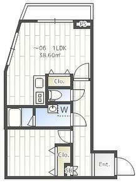 ＴＨＥ　ＣＬＡＳＳ　ＯＭＯＲＩ　ＲＥＳＩＤＥＮＣＥ 206｜東京都大田区大森西５丁目(賃貸マンション1LDK・2階・38.60㎡)の写真 その2