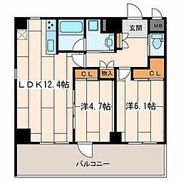 RALLY'S 2LDKの間取図画像