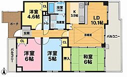 エス・バイ・エルマンション石山 4LDKの間取図画像