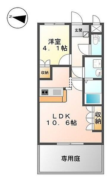 サン・ドリーム ｜福岡県行橋市大字大野井(賃貸アパート1LDK・1階・36.00㎡)の写真 その2