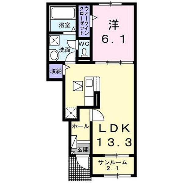 ルミエール行橋 ｜福岡県行橋市大字大野井(賃貸アパート1LDK・1階・50.01㎡)の写真 その2