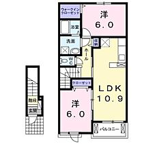 福岡県行橋市北泉１丁目（賃貸アパート2LDK・2階・57.21㎡） その2