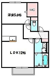 メゾンヒロ 1LDKの間取図画像