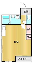 サバービア581 ワンルームの間取図画像