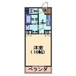 ドリーム京町 1Kの間取図画像