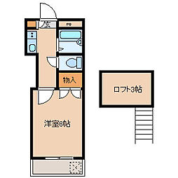 グランデコ・UNO花津留 1SKの間取図画像