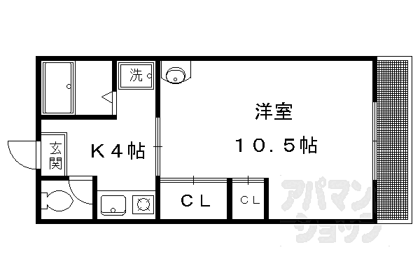 京都府京都市北区紫野上柏野町(賃貸アパート1K・2階・26.70㎡)の写真 その2