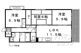 京都府京都市左京区岩倉三宅町（賃貸マンション3LDK・3階・67.40㎡） その2