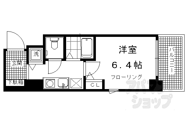 プレサンス京都烏丸御池II 801W｜京都府京都市中京区両替町通姉小路下ル柿本町(賃貸マンション1K・8階・23.22㎡)の写真 その2