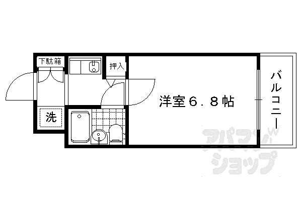 ダイアパレス京都祇園 101｜京都府京都市東山区毘沙門町(賃貸マンション1K・1階・18.90㎡)の写真 その2