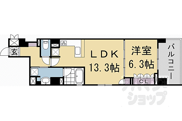 京都府京都市上京区東堀川通中立売下る一町目(賃貸マンション1LDK・3階・51.45㎡)の写真 その2