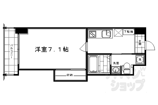 ＨＦ四条河原町レジデンス 402｜京都府京都市下京区寺町通綾小路下る中之町(賃貸マンション1K・4階・25.26㎡)の写真 その2