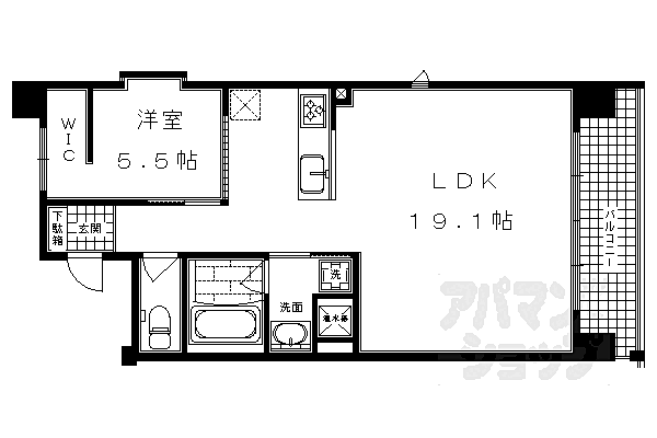 ＩＬ　ＲＯＳＳＯ堀川六角 1203｜京都府京都市中京区堀川通六角下る壺屋町(賃貸マンション1LDK・12階・55.60㎡)の写真 その2