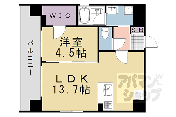 ベラジオ雅び京都河原町 401｜京都府京都市下京区麩屋町通五条上る下鱗形町(賃貸マンション1LDK・4階・42.50㎡)の写真 その2